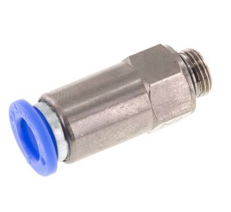 8mm & G1/8'' Regeling-Uit Vernikkeld Messing/PBT Terugslagklep Insteekkoppeling Buitendraad 0.2-10 bar