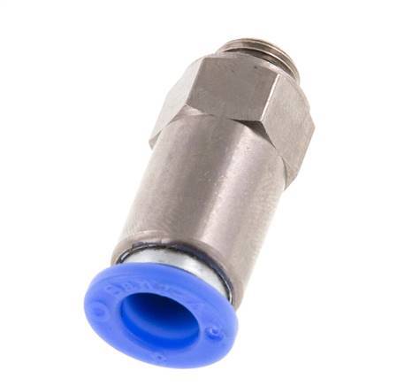 8mm & G1/8'' Regeling-Uit Vernikkeld Messing/PBT Terugslagklep Insteekkoppeling Buitendraad 0.2-10 bar