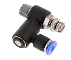Draaibaar Regelventiel 4 mm - R1/8'' Regeling-Uit Messing/Nylon