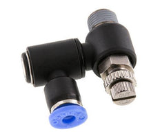 Draaibaar Regelventiel 4 mm - R1/8'' Regeling-Uit Messing/Nylon