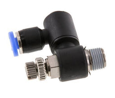 Draaibaar Regelventiel 4 mm - R1/8'' Regeling-Uit Messing/Nylon