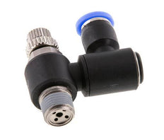 Draaibaar Regelventiel 4 mm - R1/8'' Regeling-Uit Messing/Nylon