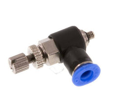 L-stuk Regelventiel 4 mm - M3 Regeling-Uit Messing/PBT