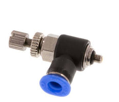L-stuk Regelventiel 4 mm - M3 Regeling-Uit Messing/PBT