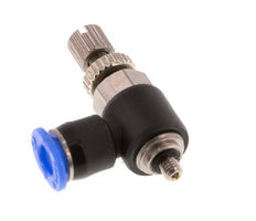 L-stuk Regelventiel 4 mm - M3 Regeling-Uit Messing/PBT