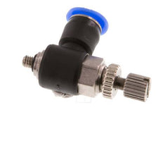L-stuk Regelventiel 4 mm - M3 Regeling-Uit Messing/PBT