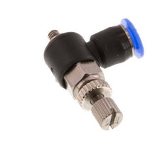 L-stuk Regelventiel 4 mm - M3 Regeling-Uit Messing/PBT