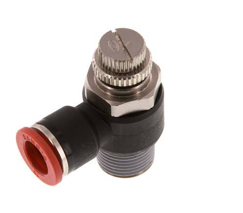 L-stuk Regelventiel 10 mm - R3/8'' Regeling-in Messing/Nylon