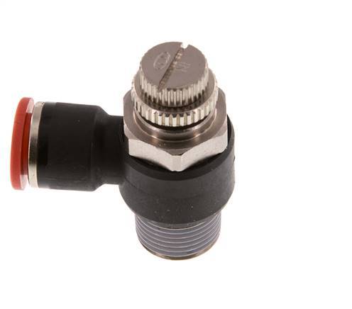 L-stuk Regelventiel 10 mm - R3/8'' Regeling-in Messing/Nylon