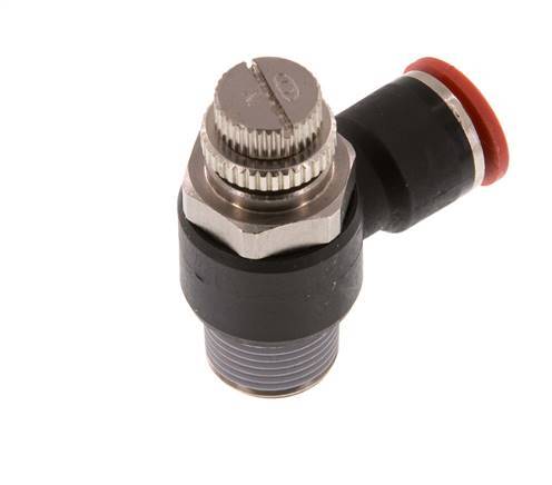 L-stuk Regelventiel 10 mm - R3/8'' Regeling-in Messing/Nylon