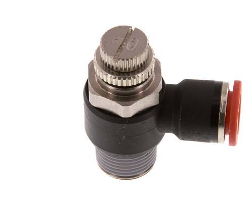 L-stuk Regelventiel 10 mm - R3/8'' Regeling-in Messing/Nylon