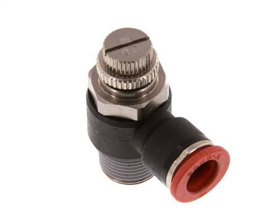 L-stuk Regelventiel 10 mm - R3/8'' Regeling-in Messing/Nylon