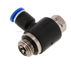 L-stuk Regelventiel 6 mm - G1/4'' Regeling-Uit Messing/Nylon Sleufschroef