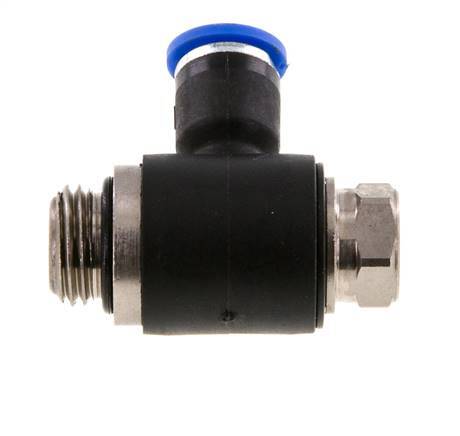 L-stuk Regelventiel 6 mm - G1/4'' Regeling-Uit Messing/Nylon Sleufschroef