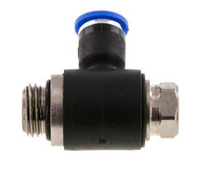 L-stuk Regelventiel 6 mm - G1/4'' Regeling-Uit Messing/Nylon Sleufschroef
