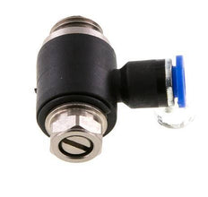 L-stuk Regelventiel 6 mm - G1/4'' Regeling-Uit Messing/Nylon Sleufschroef
