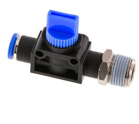 8 mm - R3/8'' Kunststof/Messing 3/2-Weg Handafsluiter Ontluchting aan Draadzijde
