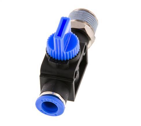 8 mm - R3/8'' Kunststof/Messing 3/2-Weg Handafsluiter Ontluchting aan Draadzijde
