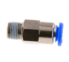 6mm & R1/8'' Zelfsluitende Insteekkoppeling Vernikkeld Messing/PBT Buitendraad 0-10 bar [2 Stuks]