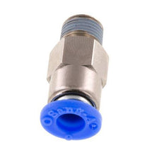 6mm & R1/8'' Zelfsluitende Insteekkoppeling Vernikkeld Messing/PBT Buitendraad 0-10 bar [2 Stuks]