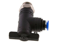 6 mm - G1/4'' Kunststof/Messing L-stuk 2-Weg Kogelkraan