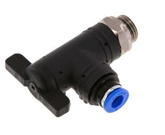 6 mm - G1/4'' Kunststof/Messing L-stuk 2-Weg Kogelkraan