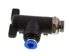 6 mm - G1/4'' Kunststof/Messing L-stuk 2-Weg Kogelkraan