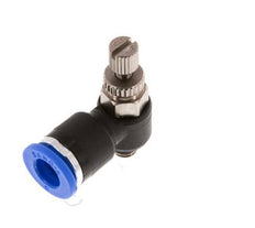 L-stuk Regelventiel 6 mm - M5 Regeling-Uit Messing/Nylon