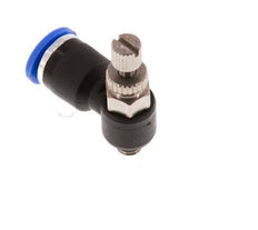 L-stuk Regelventiel 6 mm - M5 Regeling-Uit Messing/Nylon