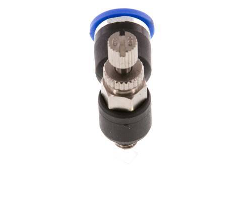 L-stuk Regelventiel 6 mm - M5 Regeling-Uit Messing/Nylon