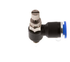 L-stuk Regelventiel 6 mm - M5 Regeling-Uit Messing/Nylon