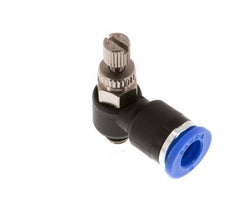 L-stuk Regelventiel 6 mm - M5 Regeling-Uit Messing/Nylon