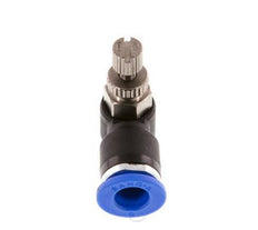 L-stuk Regelventiel 6 mm - M5 Regeling-Uit Messing/Nylon