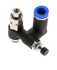 Draaibaar Regelventiel 8 mm - G1/8''-M5 Regeling-Uit Messing/Nylon Indirect Gestuurde Terugslagklep
