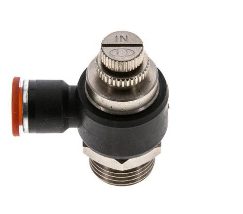 Flow Control Silencer Meter-In Elbow 10 mm - G1/2'' Brass/PA 66
