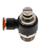 Flow Control Silencer Meter-In Elbow 10 mm - G1/2'' Brass/PA 66