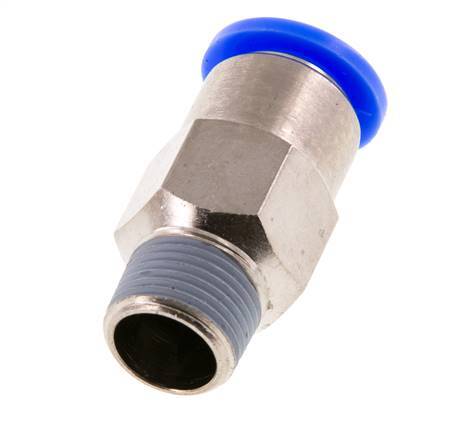 8mm & R1/8'' Zelfsluitende Insteekkoppeling Vernikkeld Messing/PBT Buitendraad 0-10 bar