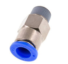 Push-In Fitting 8mm & R1/8'' Male Auto Shut-Off Brass/PBT 0-10bar (0-145psi)