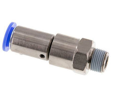 12mm & R3/8'' Quick Swivel Joint Push-In-Male Threads Nickel-Plated Brass/PBT NBR Rotatable