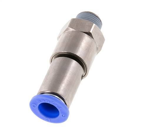 12mm & R3/8'' Hoge Snelheid Draaidoorvoer Insteek Buitendraad Vernikkeld Messing/PBT NBR