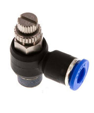 L-stuk Regelventiel 6 mm - R1/8'' Regeling-Uit Messing/Nylon