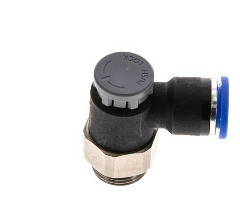 L-stuk Regelventiel 10 mm - G3/8'' Regeling-Uit Messing/Nylon Borgmoer