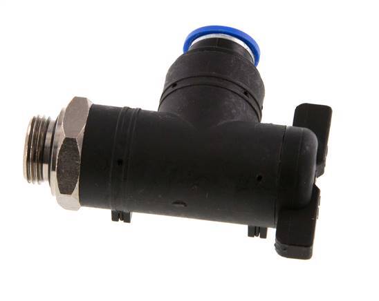 10 mm - G3/8'' Kunststof/Messing L-stuk 2-Weg Kogelkraan