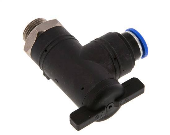 10 mm - G3/8'' Kunststof/Messing L-stuk 2-Weg Kogelkraan