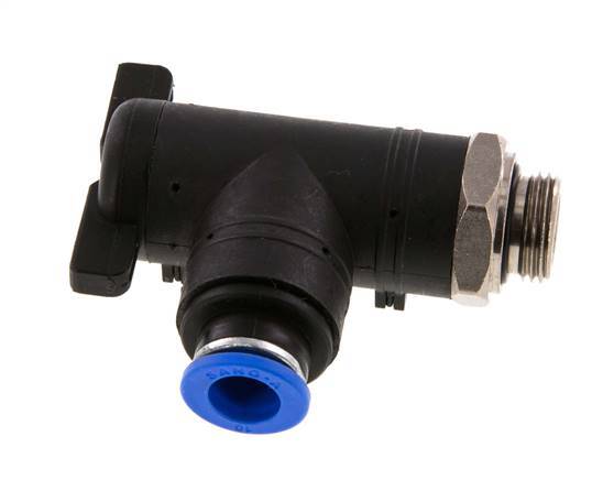 10 mm - G3/8'' Kunststof/Messing L-stuk 2-Weg Kogelkraan