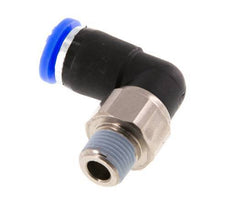 6mm & R1/8'' L-stuk Draaidoorvoer Insteek Buitendraad Vernikkeld Messing/PBT NBR
