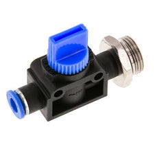 6 mm - G3/8'' Kunststof/Messing 3/2-Weg Handafsluiter Ontluchting aan Buiszijde