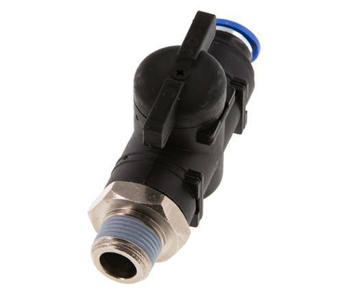 10 mm - R3/8'' Kunststof/Messing rechte 2-Weg Kogelkraan