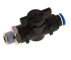 10 mm - R3/8'' Kunststof/Messing rechte 2-Weg Kogelkraan