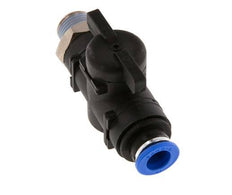 10 mm - R3/8'' Kunststof/Messing rechte 2-Weg Kogelkraan